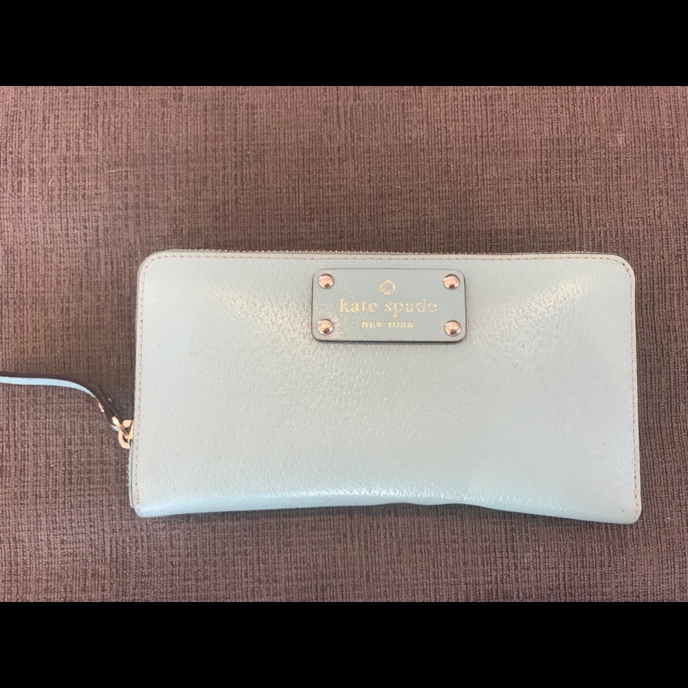 Light blue Kate Spade large wallet